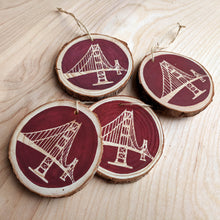 Load image into Gallery viewer, Golden Gate Wood Slice Ornament
