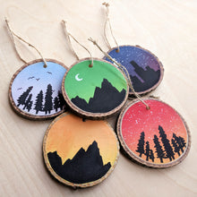 Load image into Gallery viewer, Painted Wood Slice Ornaments