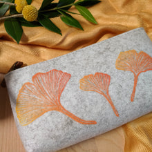 Load image into Gallery viewer, Ginkgo Zipper Pouch in Heather Gray