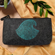 Load image into Gallery viewer, Wave Zipper Pouch in Slate Gray