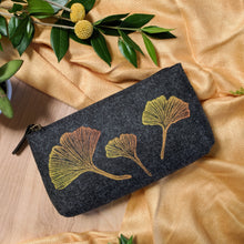 Load image into Gallery viewer, Ginkgo Pouch in Slate Gray

