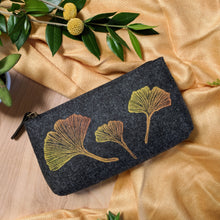Load image into Gallery viewer, Ginkgo Pouch in Slate Gray