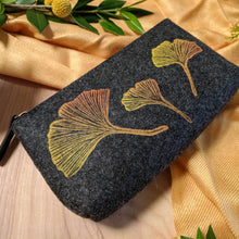 Load image into Gallery viewer, Ginkgo Pouch in Slate Gray