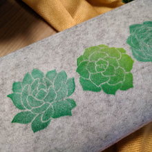 Load image into Gallery viewer, Succulent Zipper Pouch in Heather Gray