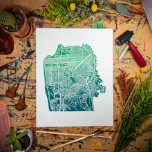 Load image into Gallery viewer, Streets of San Francisco | 11x14" Print in Teal-Green