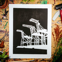 Load image into Gallery viewer, Port of Oakland | 11x14" Print in Black