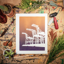 Load image into Gallery viewer, Port of Oakland | 11x14" Print in Plum/Peach