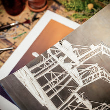 Load image into Gallery viewer, Port of Oakland | 11x14" Print in Plum/Peach