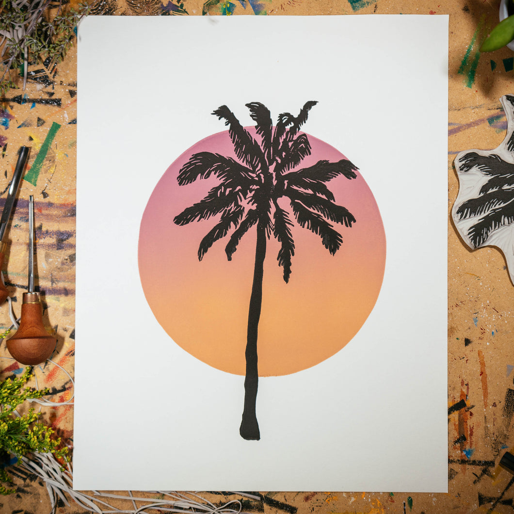 Sunset Palm | 11x14